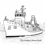 Historic Tugboat Coloring Pages for Enthusiasts 3
