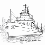 Historic Tugboat Coloring Pages for Enthusiasts 4