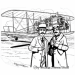 Historic Wright Brothers Airplane Coloring Pages 1