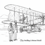 Historic Wright Brothers Airplane Coloring Pages 4