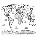 Historical Ancient World Map Coloring Pages 3