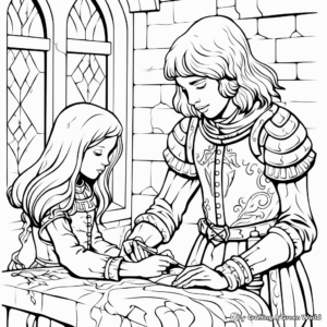 Historical Medieval Art Inspired Coloring Pages 1