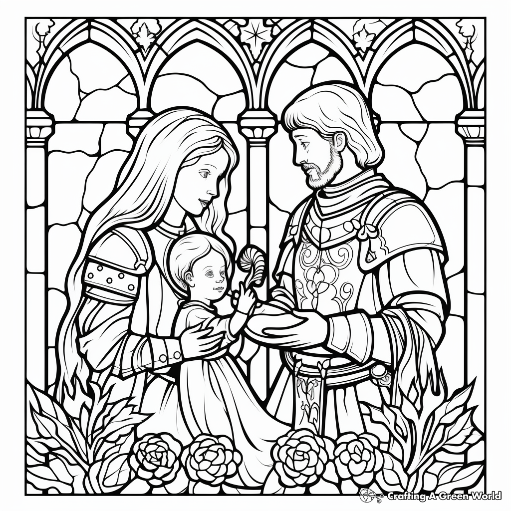 Historical Medieval Art Inspired Coloring Pages 3