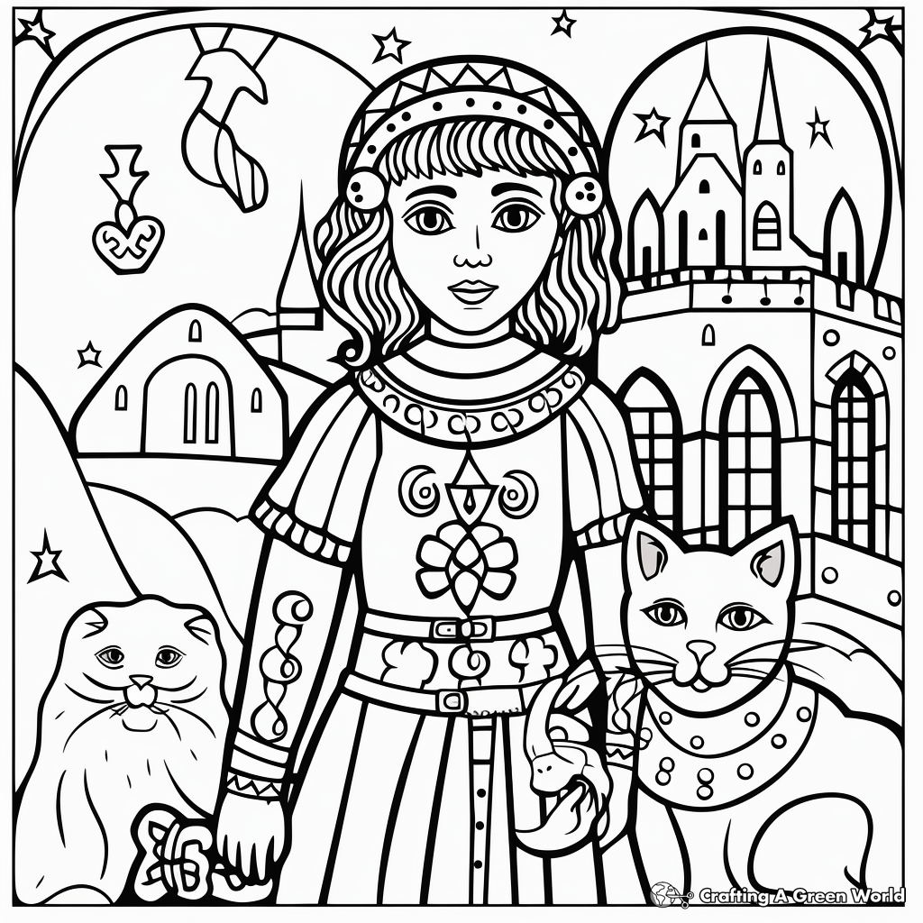 Historical Medieval Art Inspired Coloring Pages 4