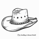 Historical Wild West Cowboy Hat Coloring Pages 1