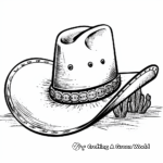 Historical Wild West Cowboy Hat Coloring Pages 2