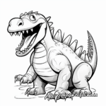 Dibujos para colorear de Megalosaurus con precisión histórica 1