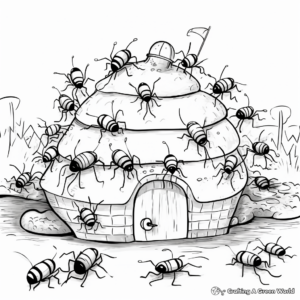 Hive of Activity: Ant Colony Coloring Pages 1