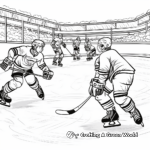Hockey in Action: Ice Rink Coloring Pages 1