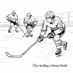 Hockey in Action: Ice Rink Coloring Pages 2