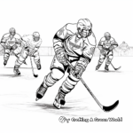 Hockey in Action: Ice Rink Coloring Pages 3