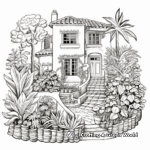 Hola Spanish Garden Coloring Pages 1