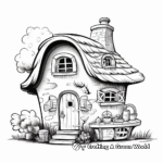 Holiday Gnome House Coloring Pages 3