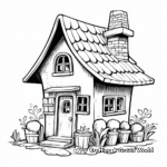 Holiday Gnome House Coloring Pages 4