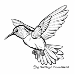 Holiday Theme Ruby Throated Hummingbird Coloring Pages 1