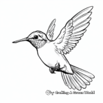 Holiday Theme Ruby Throated Hummingbird Coloring Pages 2