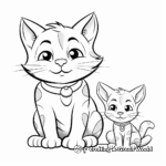 Holiday-Themed Cat and Mouse Coloring Pages 3