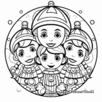 Holiday Themed Symmetrical Coloring Pages 2