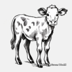 Holstein Calf Coloring Pages: Black and White Spotted 2