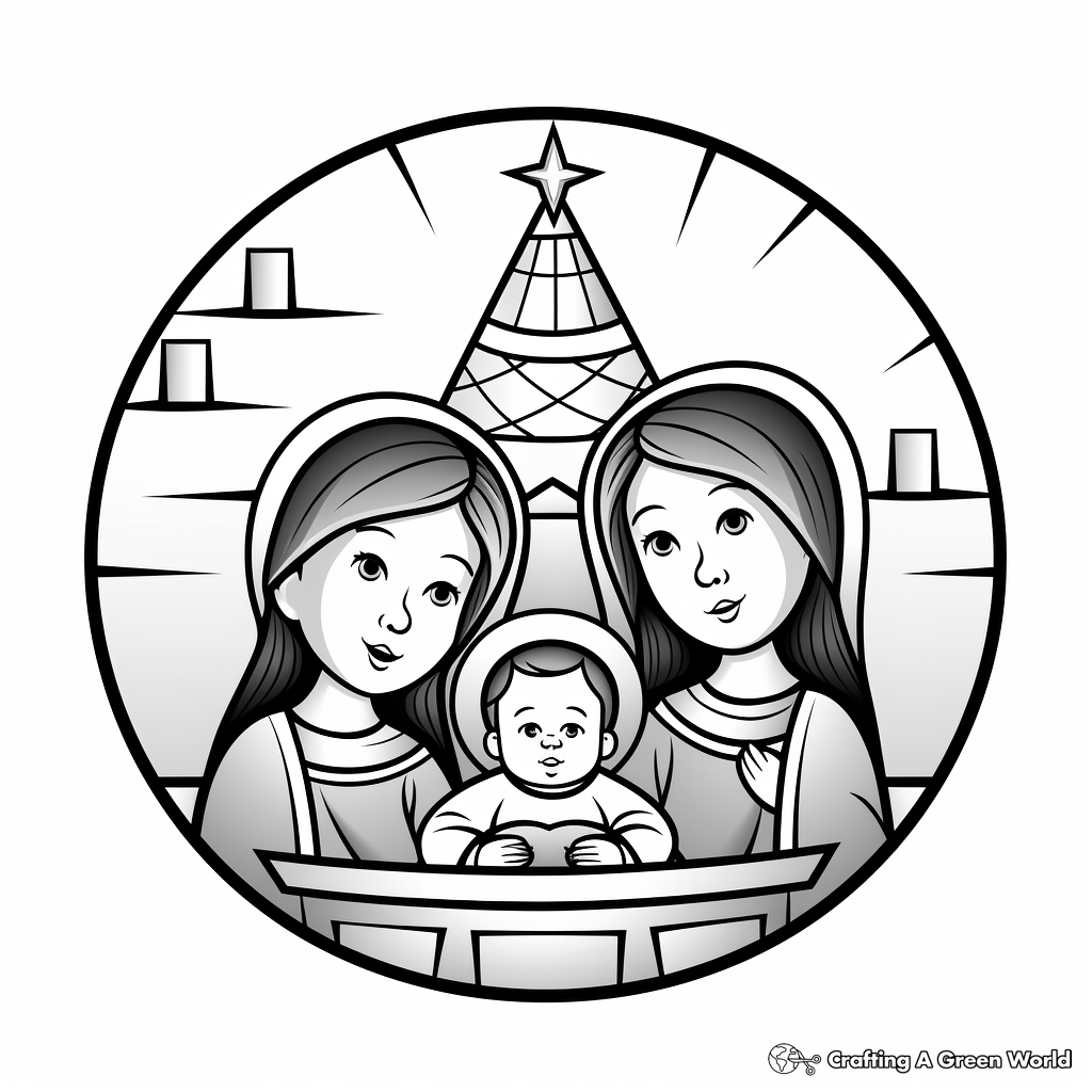 Holy Trinity Baptism Coloring Pages 1