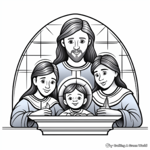 Holy Trinity Baptism Coloring Pages 2