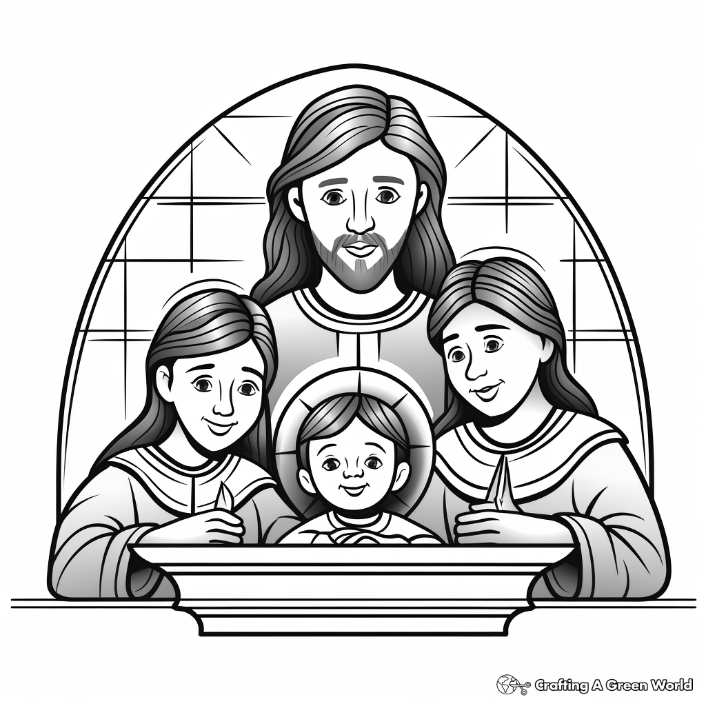 Holy Trinity Baptism Coloring Pages 2