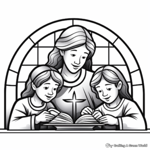 Holy Trinity Baptism Coloring Pages 3
