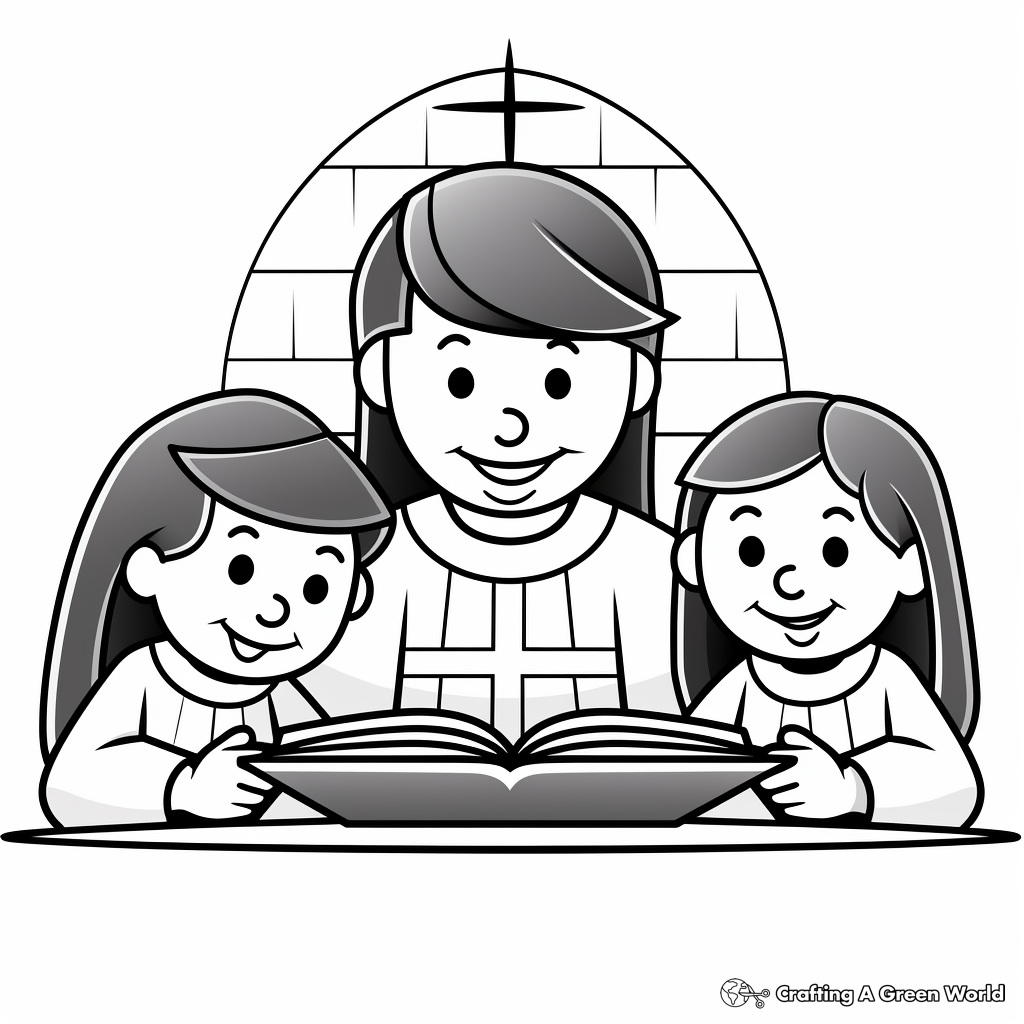Holy Trinity Baptism Coloring Pages 4