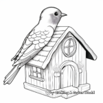 Homely Barn Swallow in Bird Cage Coloring Pages 3