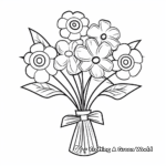 Homemade DIY Paper Flower Bouquet Coloring Pages 1