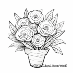 Homemade DIY Paper Flower Bouquet Coloring Pages 4