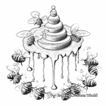 Honey Dripping from Honeycomb Coloring Pages 1