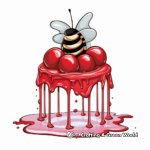 Honey Dripping from Honeycomb Coloring Pages 2