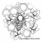 Honeycomb with Various Flowers Coloring Pages 3