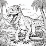 Horrifying Prehistoric Scenes Coloring Pages 1