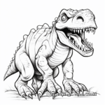 Horror-Themed Hadrosaurus Coloring Pages 1