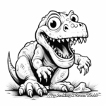 Horror-Themed Hadrosaurus Coloring Pages 3