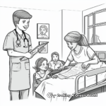 Hospital Scene Get Well Soon Coloring Pages 1