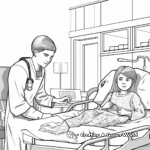 Hospital Scene Get Well Soon Coloring Pages 2