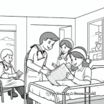 Hospital Scene Get Well Soon Coloring Pages 3