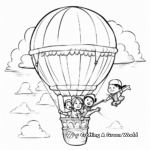 Hot-Air Balloon Adventure Coloring Pages for Kids 1