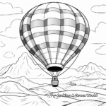 Hot-Air Balloon and Landscape Coloring Pages 2