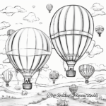Hot Air Balloons and Airplanes Coloring Pages 1