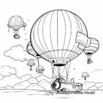 Hot Air Balloons and Airplanes Coloring Pages 2