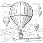 Hot Air Balloons and Airplanes Coloring Pages 4
