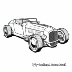Hot Rod Racing Car Coloring Pages for Classic Car Lovers 2