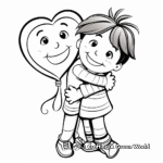 Hug Day: Express Kindness Coloring Pages 2