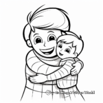 Hug Day: Express Kindness Coloring Pages 3