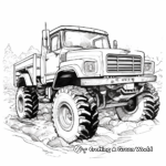 Huge Lifted Mud Truck Coloring Pages 2