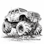 Huge Lifted Mud Truck Coloring Pages 3